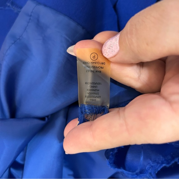 Calvin Klein Blue Ruffle Dress - Picture 5 of 6